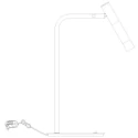 Steinhauer Bordlampe ALISIO 1-flamme IP20, messing dæmpbar