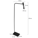 Steinhauer Standerlampe ALISIO 1-flamme IP20, sort dæmpbar