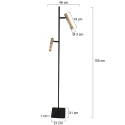 Steinhauer Standerlampe ALISIO 2-flammer IP20, messing dæmpbar