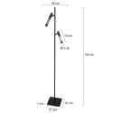 Steinhauer Standerlampe ALISIO 2-flammer IP20, sort dæmpbar