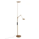 Steinhauer floor lamp DAPHNE 2 2 flames IP20, bronze dimmable