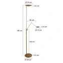 Steinhauer floor lamp DAPHNE 2 2 flames IP20, bronze dimmable