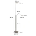 Steinhauer floor lamp DAPHNE 2 2 flames IP20, steel dimmable