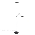 Steinhauer floor lamp DAPHNE 2 2 flames IP20, black dimmable