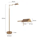Mexlite floor lamp GLOWGO 1 flame IP20, bronze dimmable