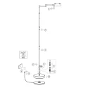 Mexlite floor lamp GLOWGO 1 flame IP20, black dimmable