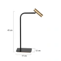 Mexlite Bordlampe LUMO 1-flamme IP20, sort dæmpbar
