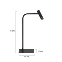 Mexlite Bordlampe LUMO 1-flamme IP20, sort dæmpbar