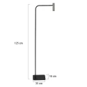 Mexlite Standerlampe LUMO 1-flamme IP20, stål dæmpbar
