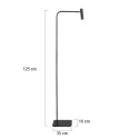 Mexlite Standerlampe LUMO 1-flamme IP20, sort dæmpbar