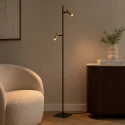 Mexlite Standerlampe LUMO 2-flammer IP20, sort dæmpbar