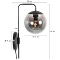 Steinhauer Væglampe BOLLIQUE E14 IP20, dæmpbar