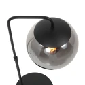 Steinhauer table lamp BOLLIQUE 1 flame E14 IP20, black dimmable