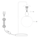 Steinhauer table lamp BOLLIQUE 1 flame E14 IP20, black dimmable