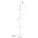Steinhauer Standerlampe BOLLIQUE 3-flammer E14 IP20, sort dæmpbar