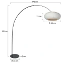 anne light & home Buelampe CURVE 1-flamme E27 IP20, sort dæmpbar