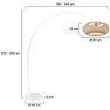 Steinhauer Standerlampe SPARKLED LIGHT E27 IP20, dæmpbar