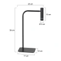 Steinhauer table lamp VOLARI 1 flame IP20, black dimmable