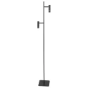 Steinhauer floor lamp VOLARI 2 flames IP20, black dimmable