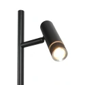 Steinhauer floor lamp VOLARI 2 flames IP20, black dimmable