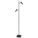 Steinhauer floor lamp VOLARI 2 flames IP20, black dimmable