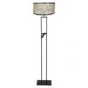Steinhauer floor lamp STANG 2 flames E27 IP20, black 