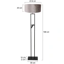 Steinhauer Standerlampe STANG 2-flammer E27 IP20, sort 