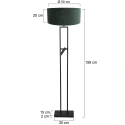 Steinhauer Standerlampe STANG 2-flammer E27 IP20, sort 