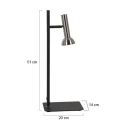 Mexlite Bordlampe KORA 1-flamme GU10 IP20, sort dæmpbar