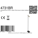 Mexlite Standerlampe KORA 1-flamme GU10 IP20, sort dæmpbar