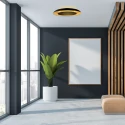 Steinhauer Loftlampe GOLDEN VEIL 2-flammer IP20, sort dæmpbar