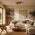Steinhauer Loftlampe GOLDEN VEIL 2-flammer IP20, sort dæmpbar