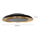 Steinhauer Loftlampe GOLDEN VEIL 2-flammer IP20, sort dæmpbar