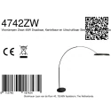 Standerlampe RINGLUX 1-flamme IP20, sort dæmpbar