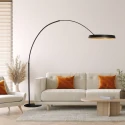 Steinhauer Standerlampe RINGLUX 1-flamme IP20, sort dæmpbar