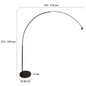 Steinhauer floor lamp SPARKLED LIGHT 1 flame E27 IP20, cocoa dimmable