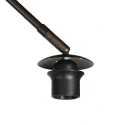 Steinhauer arc luminaire LUMA NOLA 1 flame E27 IP20, cocoa dimmable