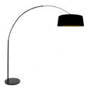 Steinhauer arc luminaire LUMA DARK 1 flame E27 IP20, black dimmable