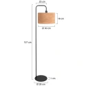 Steinhauer floor lamp STANG 1 flame E27 IP20, black dimmable