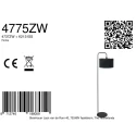 Steinhauer floor lamp STANG 1 flame E27 IP20, black dimmable