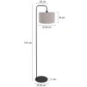 Steinhauer floor lamp STANG 1 flame E27 IP20, black dimmable