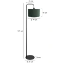 Steinhauer floor lamp STANG 1 flame E27 IP20, black dimmable
