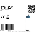 Steinhauer floor lamp STANG 1 flame E27 IP20, black dimmable