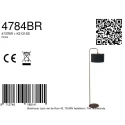 Steinhauer floor lamp STANG 1 flame E27 IP20, bronze dimmable