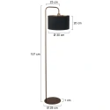 Steinhauer floor lamp STANG 1 flame E27 IP20, bronze dimmable