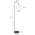 Steinhauer floor lamp STANG 1 flame E27 IP20, bronze dimmable