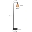 Steinhauer Standerlampe ROPEX 1-flamme E27 IP20, sort dæmpbar