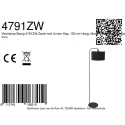 Steinhauer floor lamp STANG 1 flame E27 IP20, black dimmable