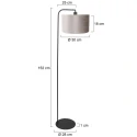 Steinhauer floor lamp STANG 1 flame E27 IP20, black dimmable