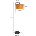 Steinhauer floor lamp STANG 1 flame E27 IP20, black dimmable